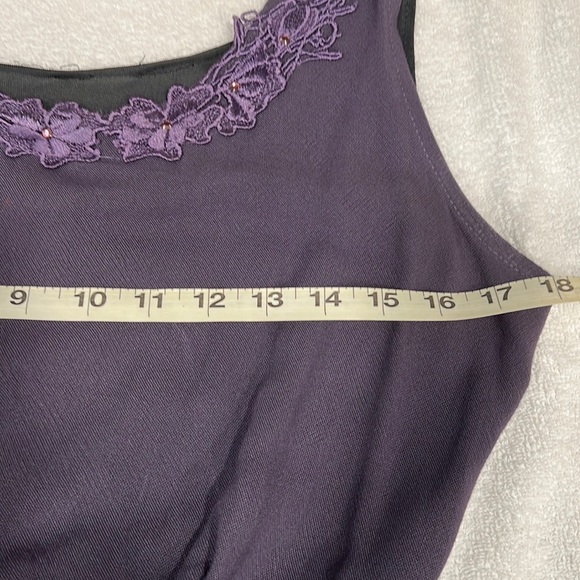 Romantic Boho Lace Crochet Vintage Spencer Alexis Dress Purple Size 6 - Picture 9 of 16